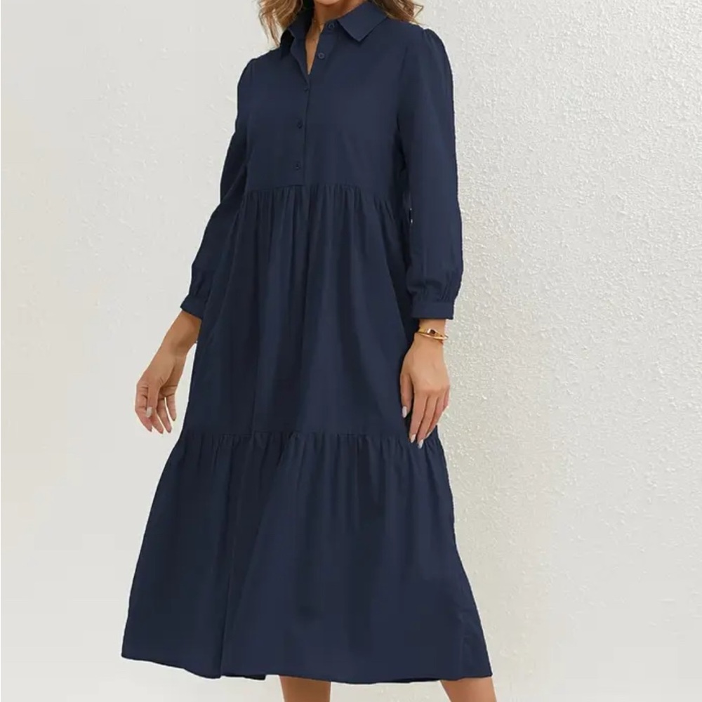 Rachel Zoe Navy Long Sleeve Dress